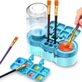 thumbnail image 1 of Multifunctional Art Palette with Built-in Brush Cleaner, Precision Grid Structure for Quick Paint Rinsing, Spiral Convex Points for Deep Brush Cleaning, Detachable Design for Space-Saving Storage,, 1 of 4