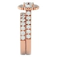 thumbnail image 4 of SuperJeweler 2 Carat Halo Diamond Bridal Set In 14 Karat Rose Gold For Women, 4 of 6