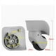 thumbnail image 3 of Par de ruedas universales para maletas de repuesto de goma duradera, silenciosas, multidireccionales para maletas, equipaje, ruedas de reparación de repuesto (pequeño gris, 2 unidades), 3 of 4