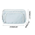 thumbnail image 3 of Darzheoy Large Pencil Case 3 Compartments Pencil Pouch Big Capacity Pencil Bag for Office Supplies Storage Pen Bag, 3 of 8