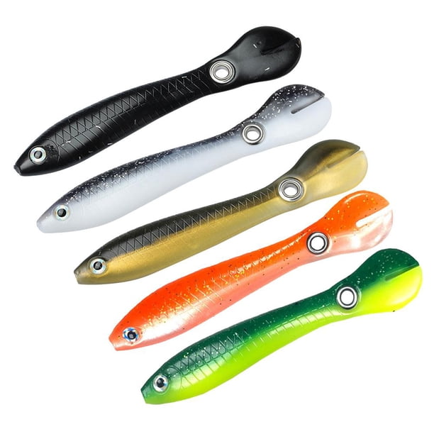 15 cebos de pesca biónicos suaves de 10 cm/6 g, señuelo artificial (marrón)