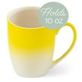 thumbnail image 3 of Elanze Designs 12 Ounce Ceramic Decorative Laser Engraved Giftable Novelty Tea Coffee Cup Mug Yellow and White It's an "add to cart" kinda day, 3 of 4