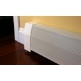 thumbnail image 3 of Baseboarders Premium Easy Slip-on Baseboard Heater Cover - White (Any Size, Closed End Cap - Right), 3 of 6