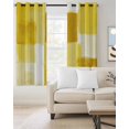 thumbnail image 2 of Yellow Geometric Blackout Curtains, Light Blocking Print Window Curtains, Watercolor Ombre Modern Abstract Art Thermal Insulated Window Drapes for Living Room Kitchen Cafe 2 Panels, 84"W x 84"L, 2 of 9