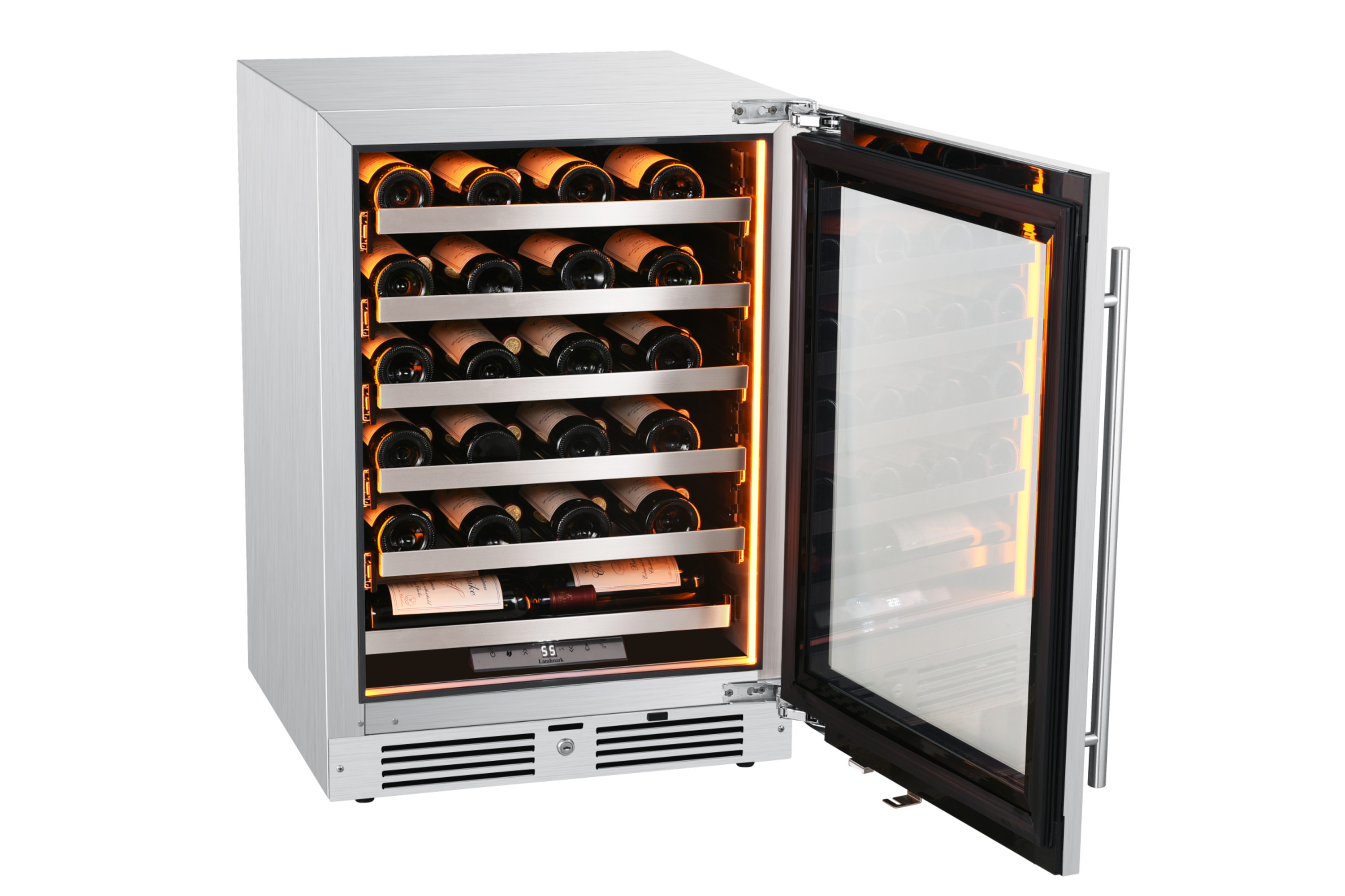 Landmark L3024ui1w-Rh 24" Wide 44 Bottle Capacity Single Zone Wine Cooler - Panel Ready
