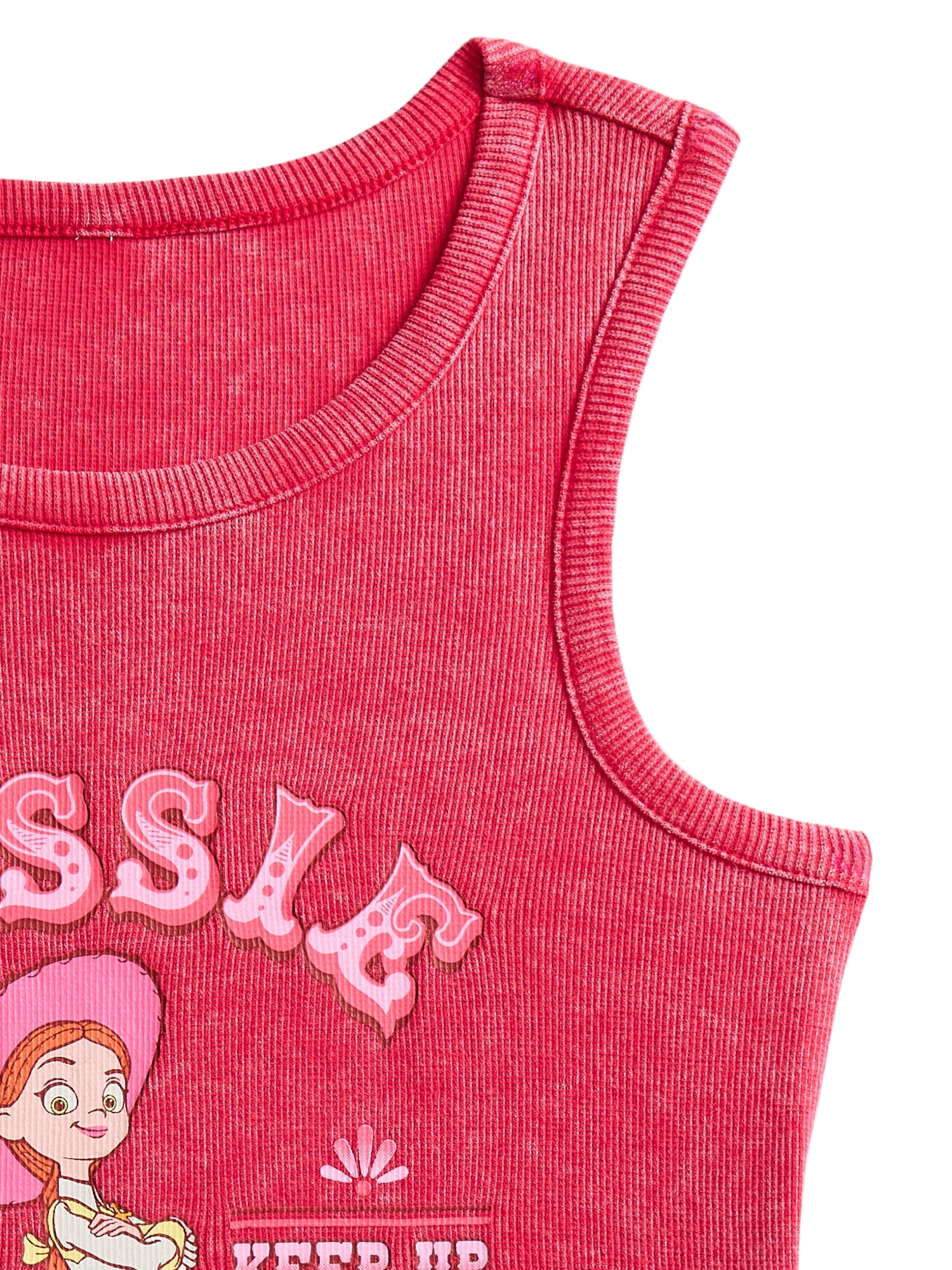 Toy Story Jessie Girls Try and Keep Up Mineral Wash Graphic Tank Top, Sizes 4-16