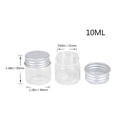 thumbnail image 2 of 10ml Transparent Glass Bottle with Silver Aluminum Cover Jars Idea for Wedding Small Wishing Bottles Wholesale 6pcs, 2 of 5