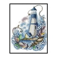 thumbnail image 2 of Cuadros Decorativos Faro azul de punto de cruz parcial de 14 quilates, Kits de bordado DIY artesanales Sywqhk Nuevos Originales, 2 of 9