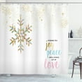 thumbnail image 1 of Ambesonne Joy Shower Curtain, Christmas Snowflake Love, 69"Wx84"L, Pale Pink Pale Blue, 1 of 3