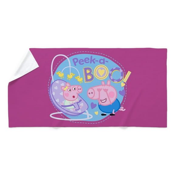 CafePress - Peppa Pig: Peek A BOO! - 35"x70", Extra Large, Oversized, Jumbo Beach Towel