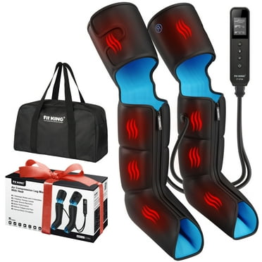 FIT KING Leg Massager with Heat for Circulation, Upgraded Calf &Thigh& Foot Compression Boots Massager for Pain Relief, Swelling, Edema FSA/HSA Eligible