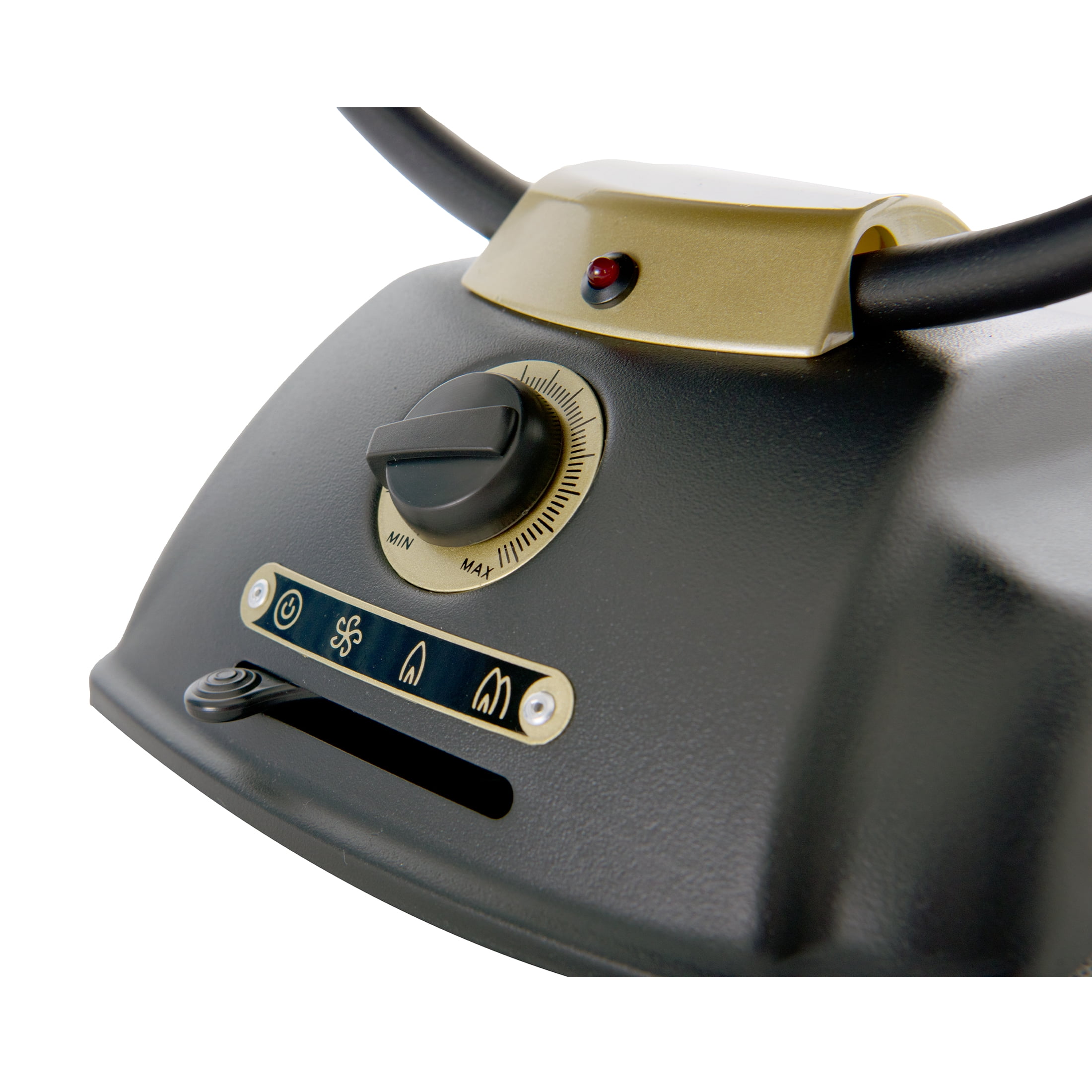 Better Homes & Gardens New Retro Tabletop Heater Black & Brass Finish