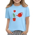 thumbnail image 6 of breaise Girls Boys Toddler Holiday Tees Valentine's Day Casual Graphic Shirts Loose Fit Short Sleeve Crew Neck Tshirt Solid Color Basic Kids T-Shirts, 6 of 9