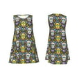 thumbnail image 7 of Logiee Sugar Skulls Print Summer Dresses for Women,Beach Sleeveless Flowy Pocket Tshirt Tank Sundresses,Women's Sleeveless Dress, 7 of 7