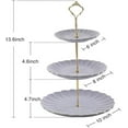 thumbnail image 6 of SWEEJAR 3 Tier Ceramic Cake Stand Wedding, Dessert Cupcake Stand for Tea Party Serving Platter,Purple, 6 of 6
