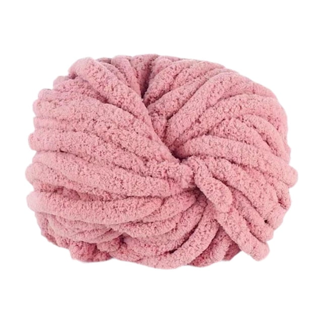 Hilo de chenilla grueso para tejer a mano, suave, para decoración del hogar, macramé Piel rosada