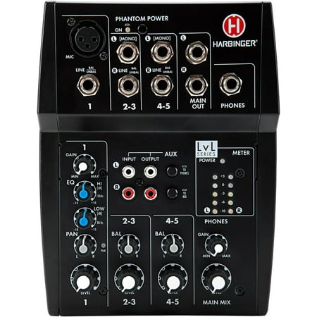 Harbinger L502 5-Channel Mixer with XLR Mic Preamp
