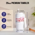 thumbnail image 2 of Red Text Makeup Hero, Three Lipstick Tubes, Lips On White Background, 20oz Tumbler, 2 of 7