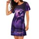 thumbnail image 2 of Disketp Purple Hippo In Water para Camisón Corto de Manga Corta para Mujeres, Camisón Cómodo con Escote Redondo, Bonito y Confortable, 2 of 6