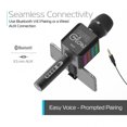 thumbnail image 3 of Tzumi 5042 PopSolo Glow Wireless LED Bluetooth Karaoke Microphone, Black, 3 of 5