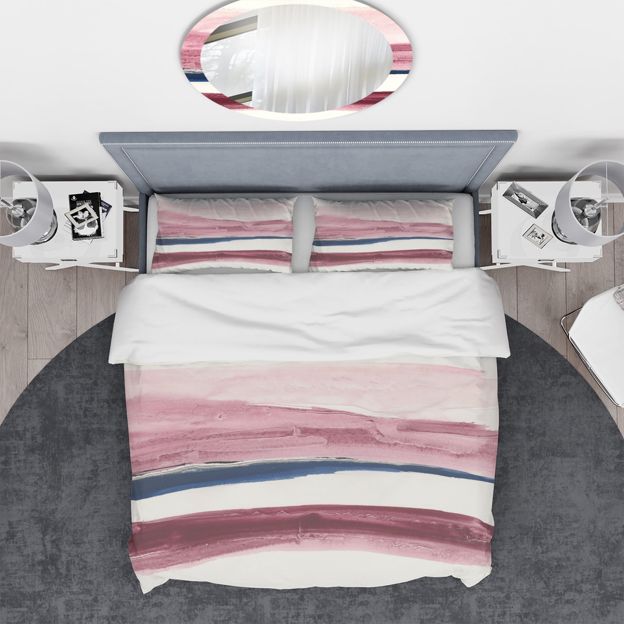 Designart 'Patch of Dirty Pink II' Geometric Duvet Cover Set