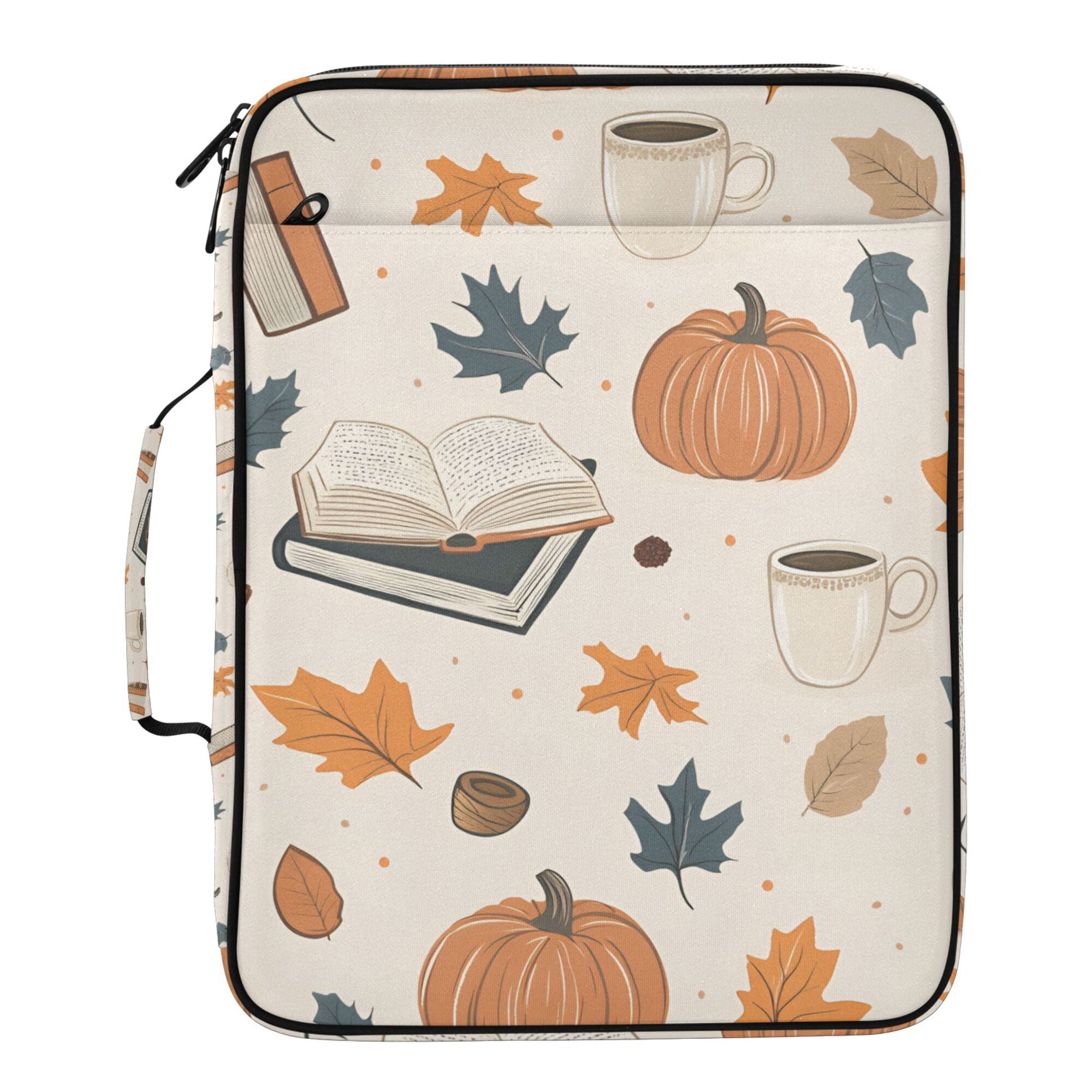 FORMRS Accordion File Folder A4 Size 7-Pocket Expanding Document Organizer Bag with 3 Ring Binder, Fall Books