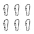 thumbnail image 1 of Conector de cuerda de alta resistencia, 6 ganchos a presión de resorte, clip de enlace rápido, ganchos a presión de acero inoxidable, diseño de última generación, 1 of 12