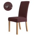 thumbnail image 1 of Brown-4 Pieces Chair Covers, Stretch Dining Chair Cover Modern Chair Protector Removable Washable For Office Banquet Dining Party Decoration, 1 of 5