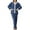 Blue, variant on Lopecy-Sta Women's Sleepwear Pajamas Set Plush Fleece Pajama Set Soft Loose Solid Color Pajamas for Women Cozy Lounge Sleepwear Warm Pajama Set