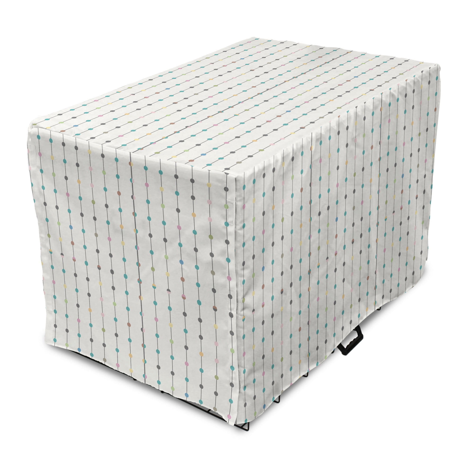 Abstract Dog Crate Cover, Nostalgic Repeating Pattern with Tiny Squares ...