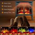 thumbnail image 6 of Auseo Electric Fireplace Heater 25’’ with 3D Realistic Flame Effect, Freestanding Fireplace with Remote Control, Timer, Different Flame Color,2 Heating Modes 500W/1500W, Darkgreen, 6 of 7