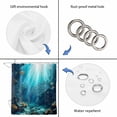 thumbnail image 5 of Natural Ocean Fish Bathroom Shower Curtains with 12 Hooks Waterproof Shower Curtain for Stalls and Bathtubs Coral Blue Underwater Coral Sunshine Decorative Bathroom Privacy Curtain 36x72 Inches, 5 of 9