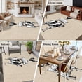 thumbnail image 5 of Farmhouse Wooden Grain Area Rugs 5'x7', Small Throw Rugs for Laundry Room Playroom, Vintage Country Cow Pig Chicken Beige Indoor Outdoor Rug Non-Slip Low Pile Carpet Runner Reversible Floor Mats, 5 of 8