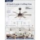 thumbnail image 5 of Ventilador de techo Fanbulous 48" 6 aspas con luz y control remoto, motor DC de 6 velocidades, 5 of 7