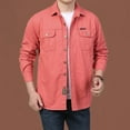 thumbnail image 4 of 2023 Spring Autumn Denim Men Shirts Long Sleeve 100% Cotton Outdoor Sports Army Military Casual Shirts Hiking Camping Clothing, 4 of 6