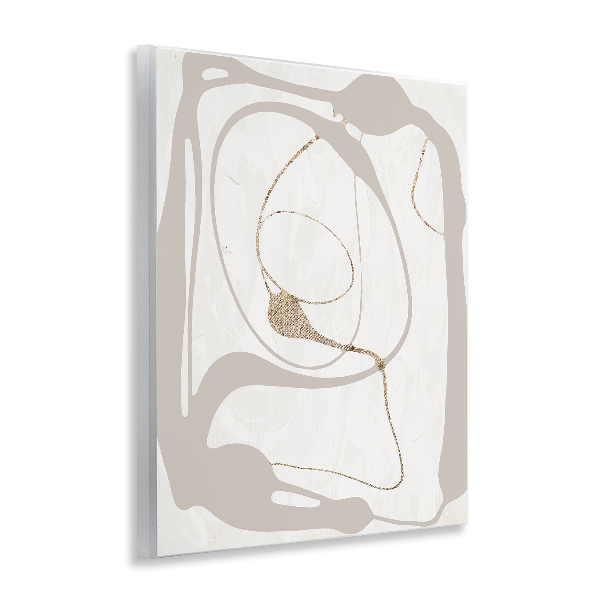 Stupell Industries Gray Very Abstract Figure Abstract Painting Unframed Art Print Wall Art, 11 x 14