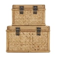 DecMode Woven Rattan Decorative Box - Set of 2 - Walmart.com
