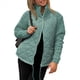thumbnail image 2 of Chaqueta de Invierno para Mujer, Cálida, de Punto, con Retazos, Acolchada, Informal, de Cuello Alto, Larga y Cremallera Lago Azul XXL, 2 of 7