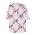 thumbnail image 4 of Odbmxy Women's Cardigans Lightweight Elbow-Length Summer Plus Size Shirts for Women Bow Print Holiday Open Front Cardigans,Pink M, 4 of 5