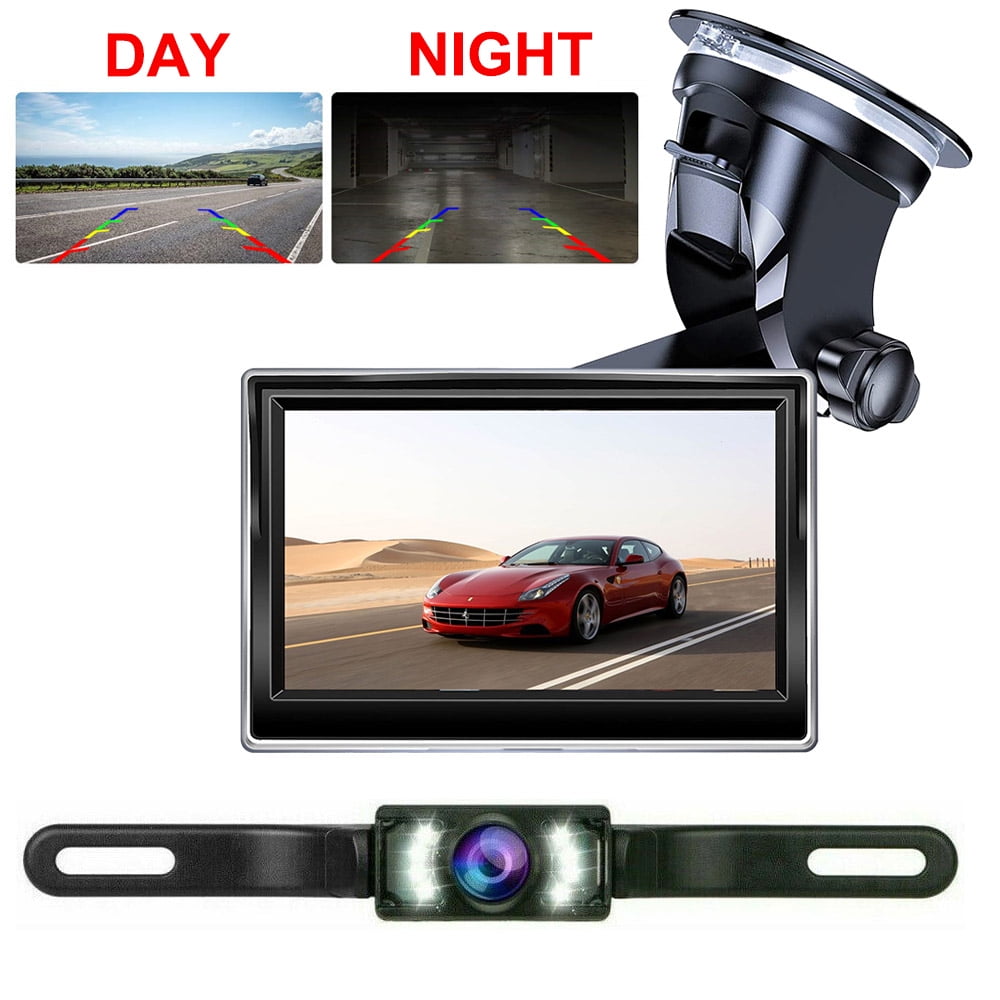 vand musikalsk resultat Hosim Backup Camera System 170° 5" TFT LCD Rear View Monitor IP67  Waterproof Night Vision Reverse Camera for Car MPV SUV RV - Walmart.com