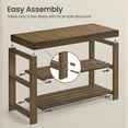 thumbnail image 2 of LEDREM 3-Tier Bamboo Shoe Rack Bench with Storage Shelf , 286lb Capacity Entryway Organizer for Hallway , Bedroom , Bathroom ,Yellow Brown, 2 of 8