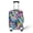 Vibrant Tropical Plants, variant on HELLHERO Anti Fade Luggage Cover for Vacation Travel, Polyester Protective Suitcase Luggage Cover, World Map Airplane Print
