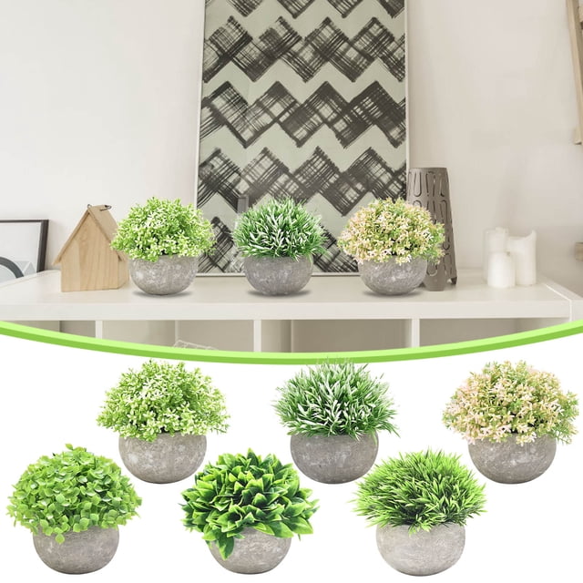 Plastic Artificial Grass Topiary, Fake Green Flower Bushes, UV Resistant, Easy Assembly, For Home Office, Decorative Plant, Artificial Lawn Grass, Small Office Plants, Durable Plastic, Indoor