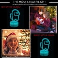 thumbnail image 4 of Junnire Among Us Game 3D LED Optical Illusion Acrylic Night Light with Remote 7 Colors Change Dimmable USB Powered Atmosphere Bedroom Decor Table Lamp Birthday Christmas Gift for, 4 of 5