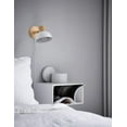 thumbnail image 5 of Kiven Contemporary White Wall Sconce Solid Wood Wall Light, Adjustable Wall Lamp with Plug-in Cord for Master Bedroom, Living Room, Guest Room, 5 of 6