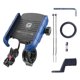 thumbnail image 5 of Waterproof Motorbike 360 Degree Motorcycle Handlebar Mirror Cell Phone Mount Holder With Qc 3.0 Usb Charger For Smartphone, 5 of 5
