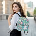 thumbnail image 6 of FORMRS Mini Backpack Purse for Women Travel Daypack Casual Shoulder Bag, Cartoon Easter Bunny, 6 of 7