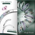 thumbnail image 3 of G23 Titanium Nose Rings Hoops - AB/Rainbow/Clear CZ Nose Piercings 16/18/20G Septum Rings Cartilage Helix Rook Tragus Lobe Daith Earrings Body Jewelry for Women Men 6/7/8/9/10/11/12mm, 3 of 6