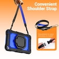 thumbnail image 4 of for iPad Mini 5th/4th Generation Case 7.9 inch 2019/2015, 360 Rotating Shockproof Cover with Stand, Handle, Shoulder Strap, Dark Blue Panel, 4 of 7