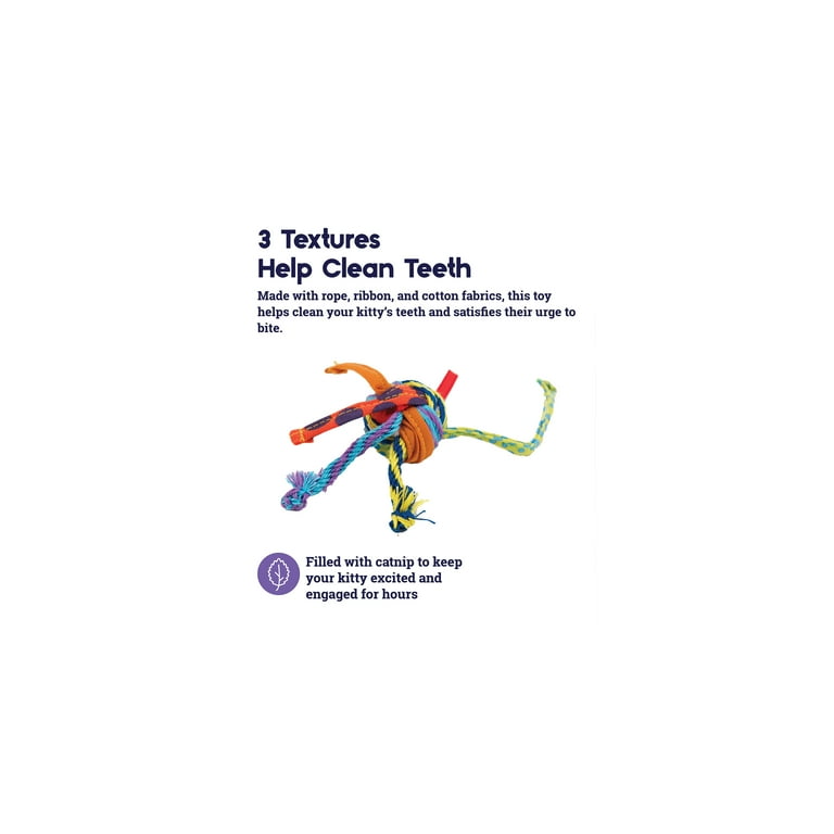 Petstages Tons of Tails Dental Cat Toy Multi One Size Walmart